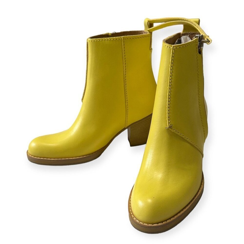 Acne Studios Pistol Boots in Lemon Yellow Leather – Size 37 – New in Box - Picture 6 of 16